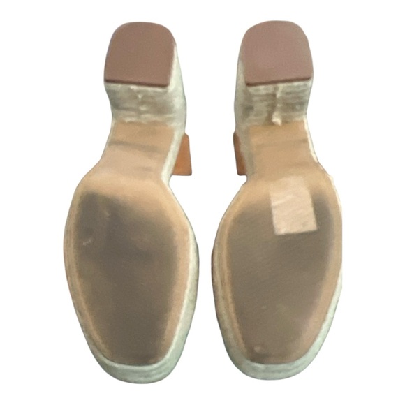 H&M Tan Suede Block Heel Sandals Size 41 - Picture 6 of 6